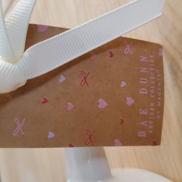 Rae Dunn White Ceramic Mug with "LOVE" and Pink Heart Bouquet - Picture 4 of 5